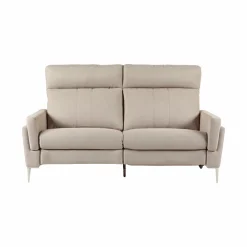 Canapé relax électrique tissu Boston - Naturel - 3 places - relax à droite