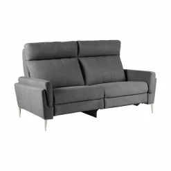 Canapé relax électrique tissu Boston - Ardoise - 3 places - relax à droite