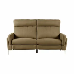 Canapé relax électrique tissu Boston - Kaki - 3 places