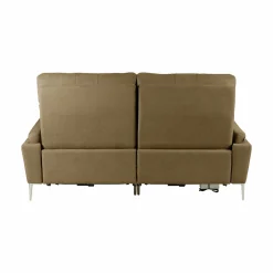 Canapé relax électrique tissu Boston - Kaki - 3 places