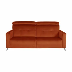 Canapé relax électrique velours Cheverny - Rouille - Grand 2 places