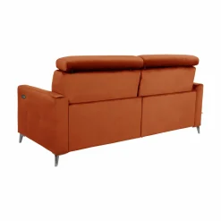 Canapé relax électrique velours Cheverny - Rouille - Grand 2 places