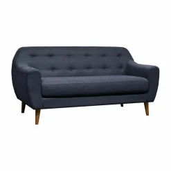Canapé tissu Agathe - Bleu - 2 places