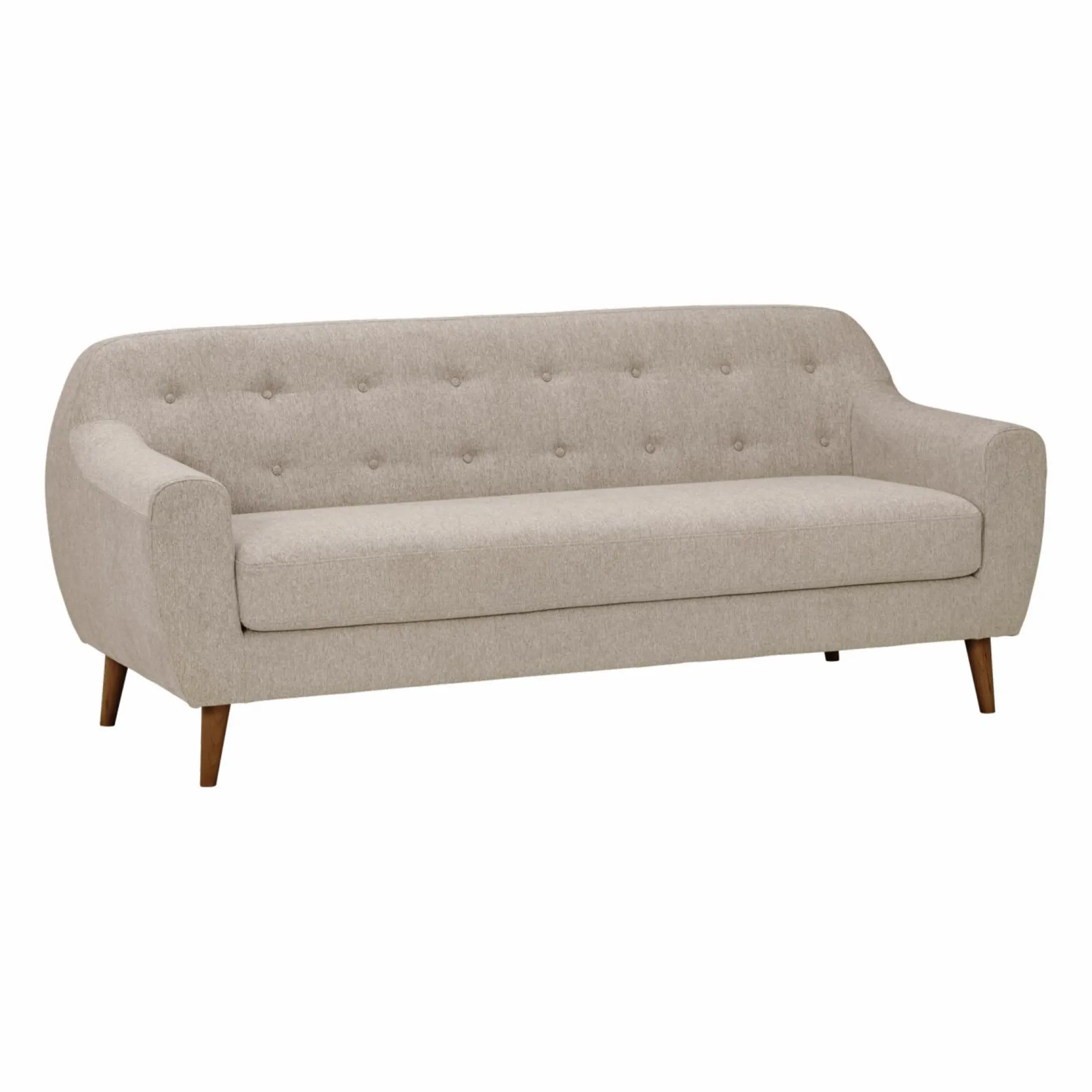 Canapé tissu Agathe - Crème - 3 places