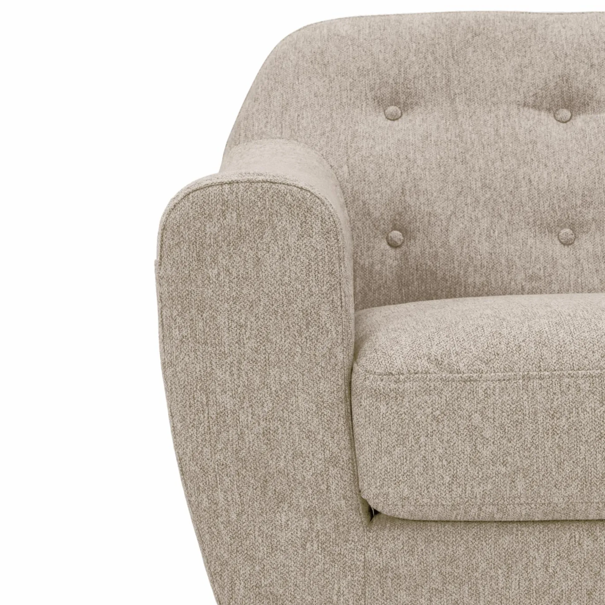 Canapé tissu Agathe - Crème - 3 places