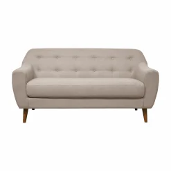 Canapé tissu Agathe - Crème - 2 places