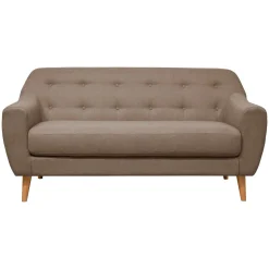 Canapé tissu Agathe - Grège - 2 places