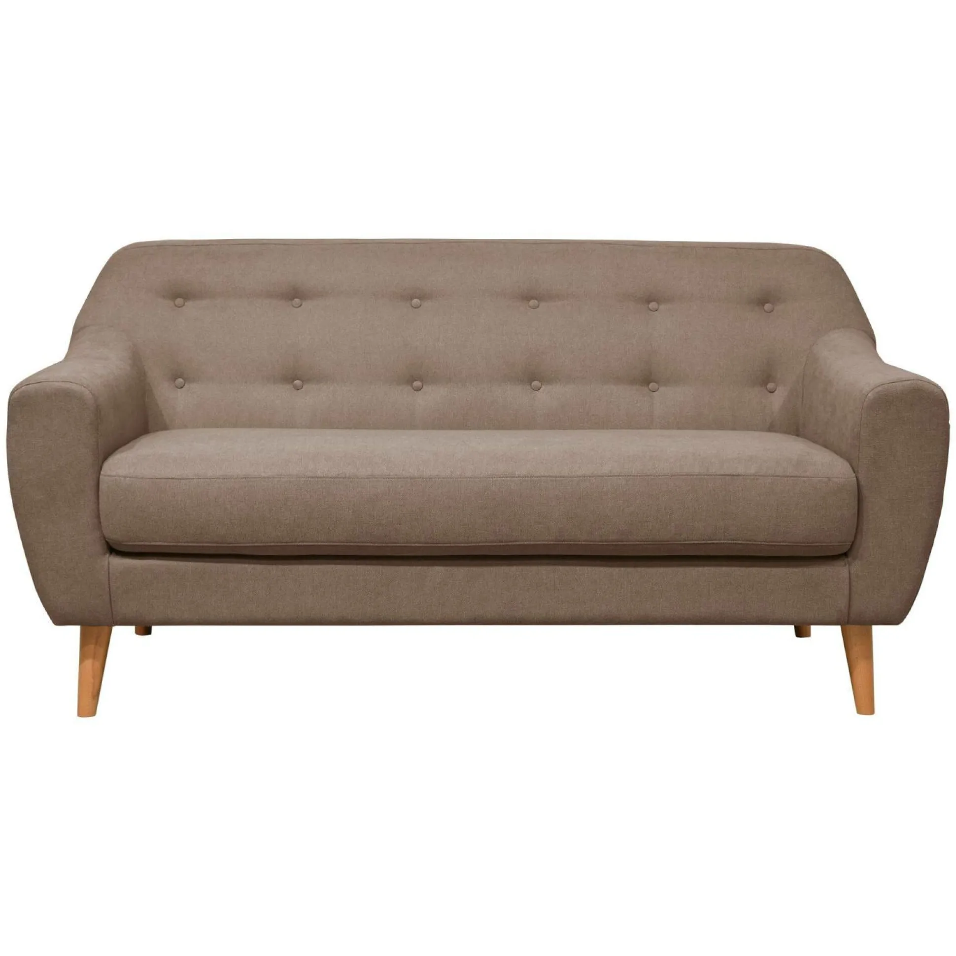 Canapé tissu Agathe - Grège - 2 places