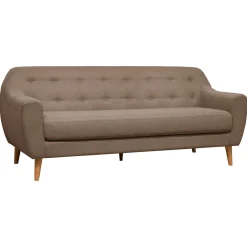 Canapé tissu Agathe - Grège - 3 places