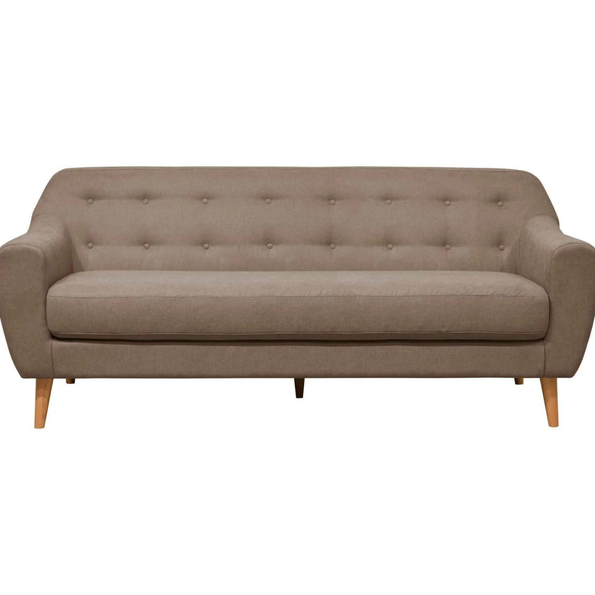 Canapé tissu Agathe - Grège - 3 places