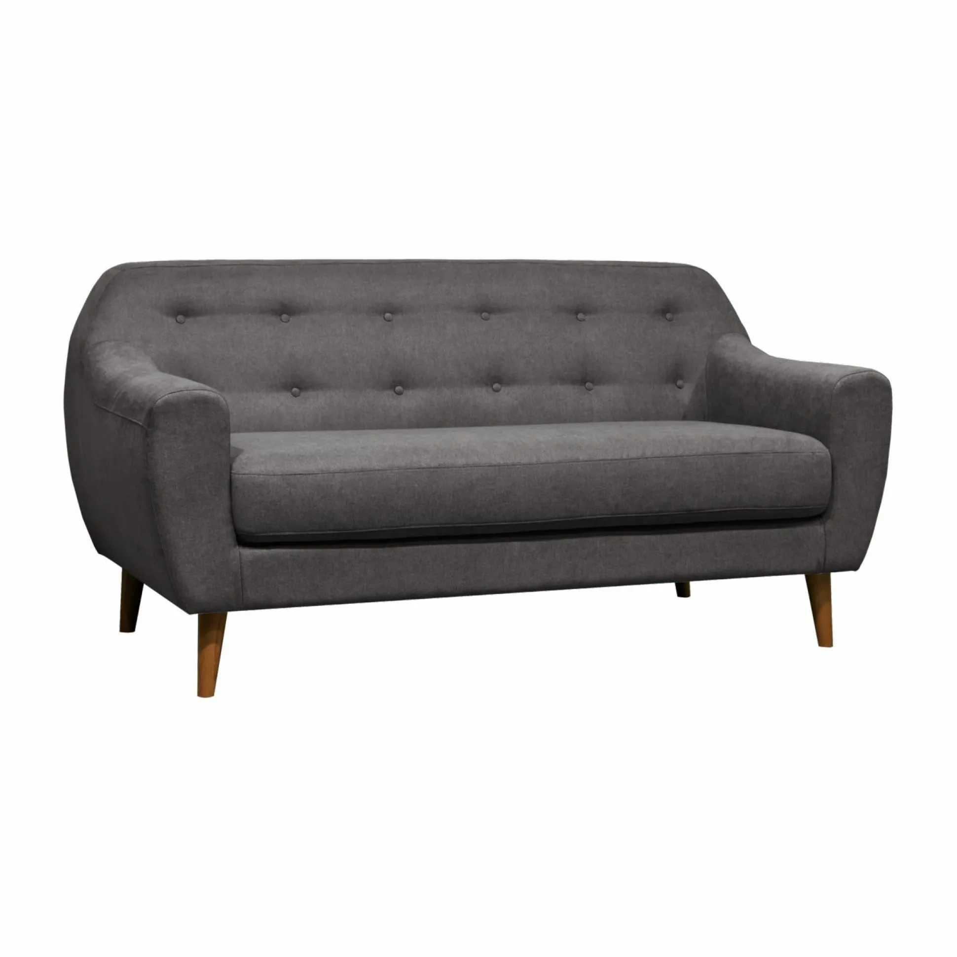 Canapé tissu Agathe - Gris Foncé - 2 places