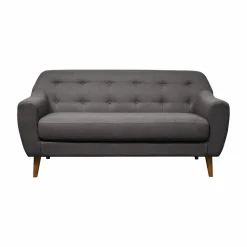 Canapé tissu Agathe - Gris Foncé - 2 places