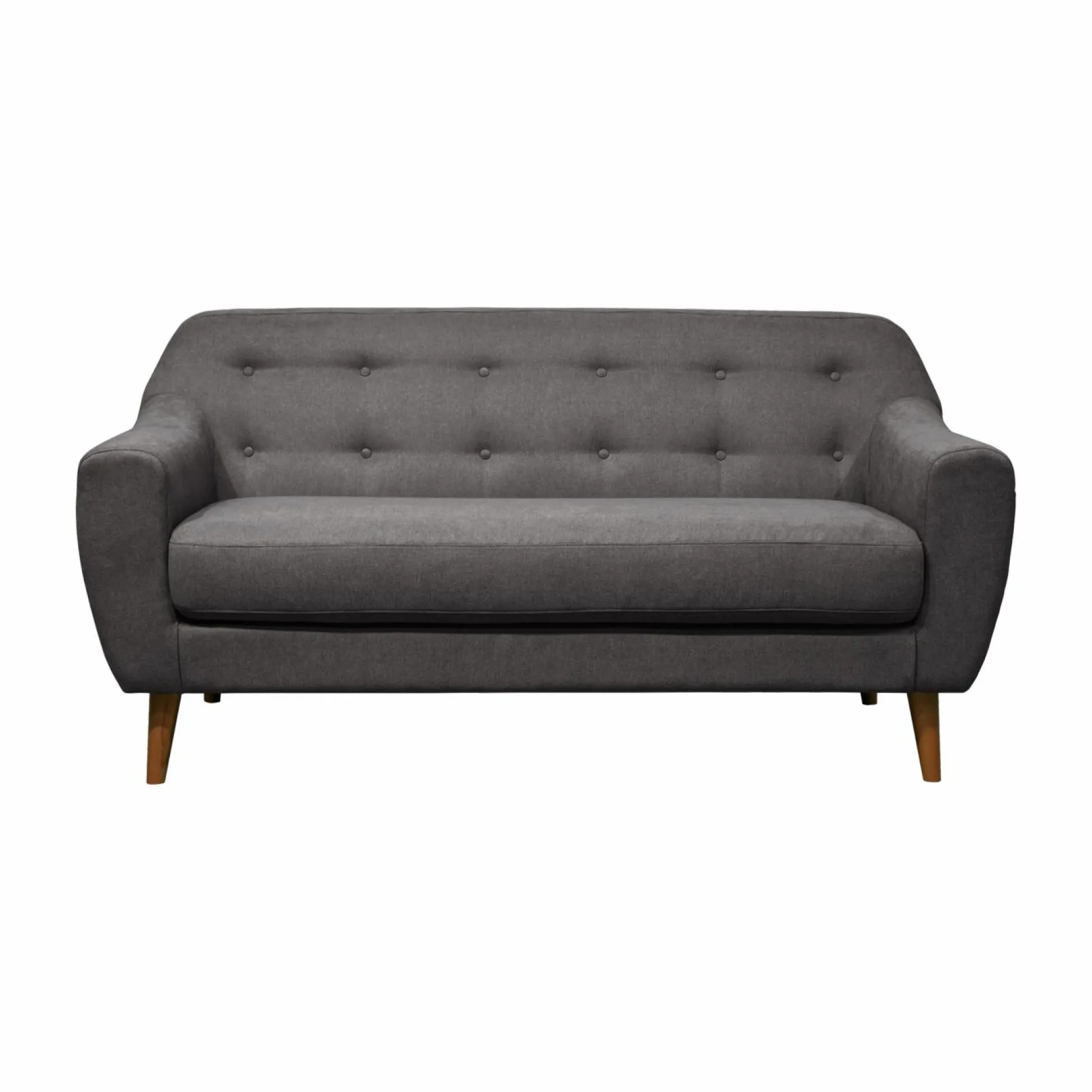 Canapé tissu Agathe - Gris Foncé - 2 places