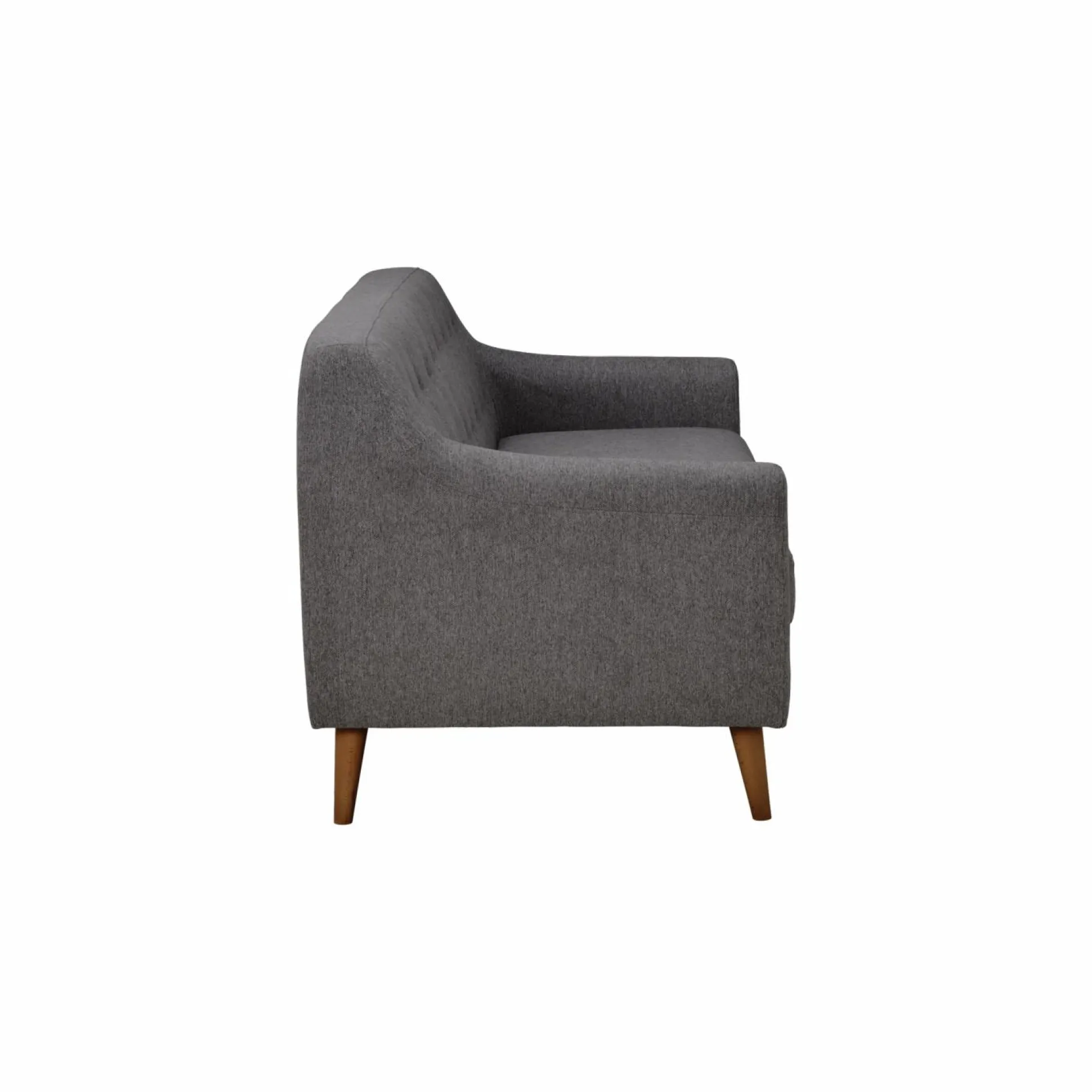 Canapé tissu Agathe - Gris Foncé - 2 places