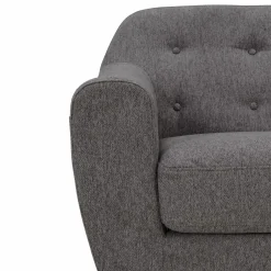 Canapé tissu Agathe - Gris Foncé - 2 places