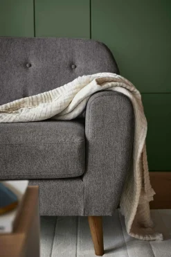 Canapé tissu Agathe - Gris Foncé - 2 places