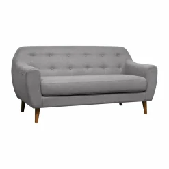 Canapé tissu Agathe - Gris Clair - 2 places