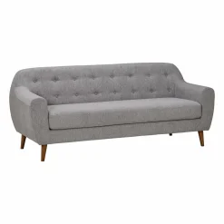 Canapé tissu Agathe - Gris Clair - 3 places