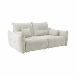 Canapé tissu avance-recule Sacha - Ecru - 3 places