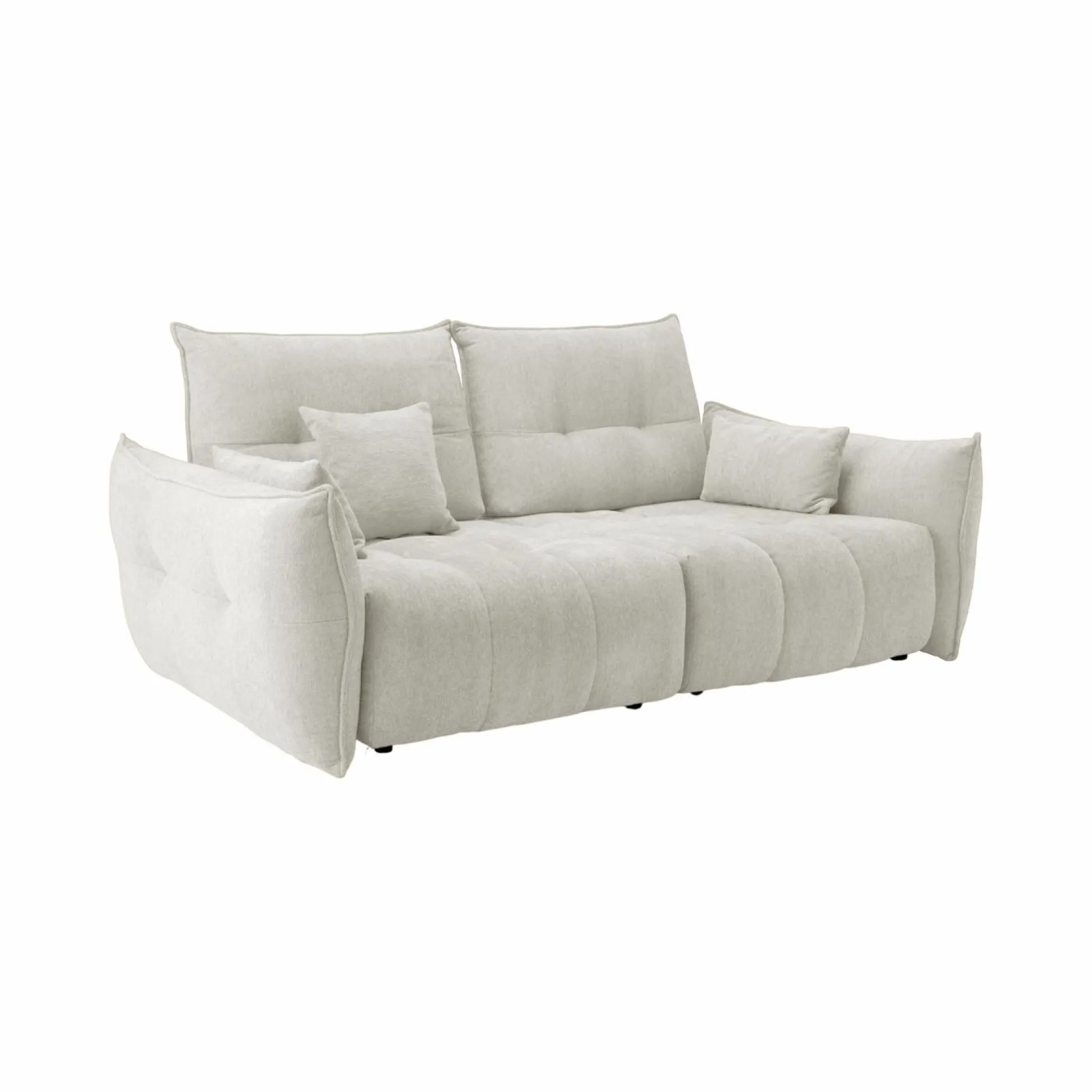 Canapé tissu avance-recule Sacha - Ecru - 3 places