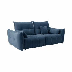 Canapé tissu avance-recule Sacha - Bleu - 3 places