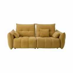 Canapé tissu avance-recule Sacha - Jaune - 3 places