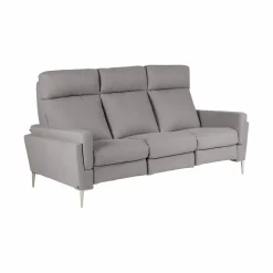 Canapé tissu Boston - Gris Clair - Grand 3 places