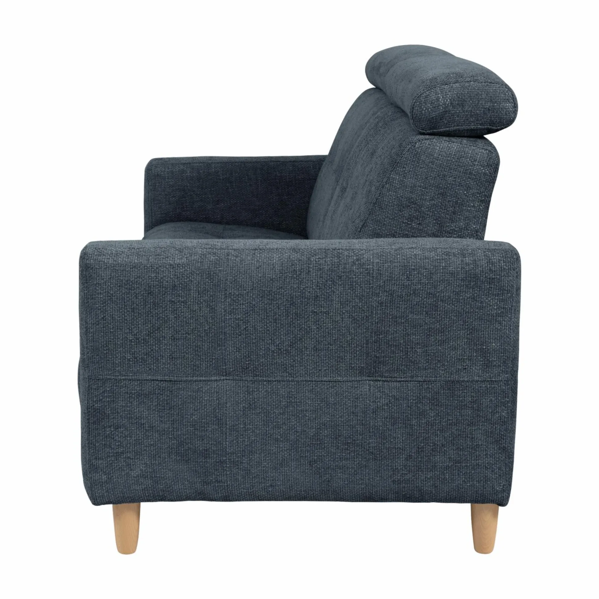 Canapé tissu Chambord - Bleu - 3 places