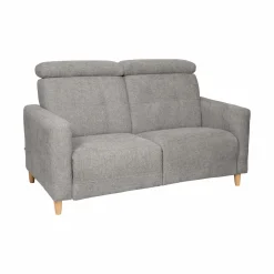 Canapé tissu Chambord - Gris - 2 places