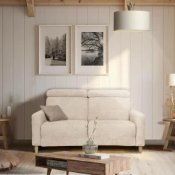 Canapé tissu Chambord - Ivoire - 3 places