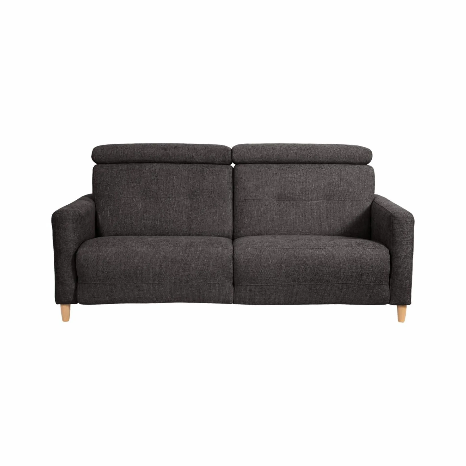 Canapé tissu Chambord - Noir - 2 places