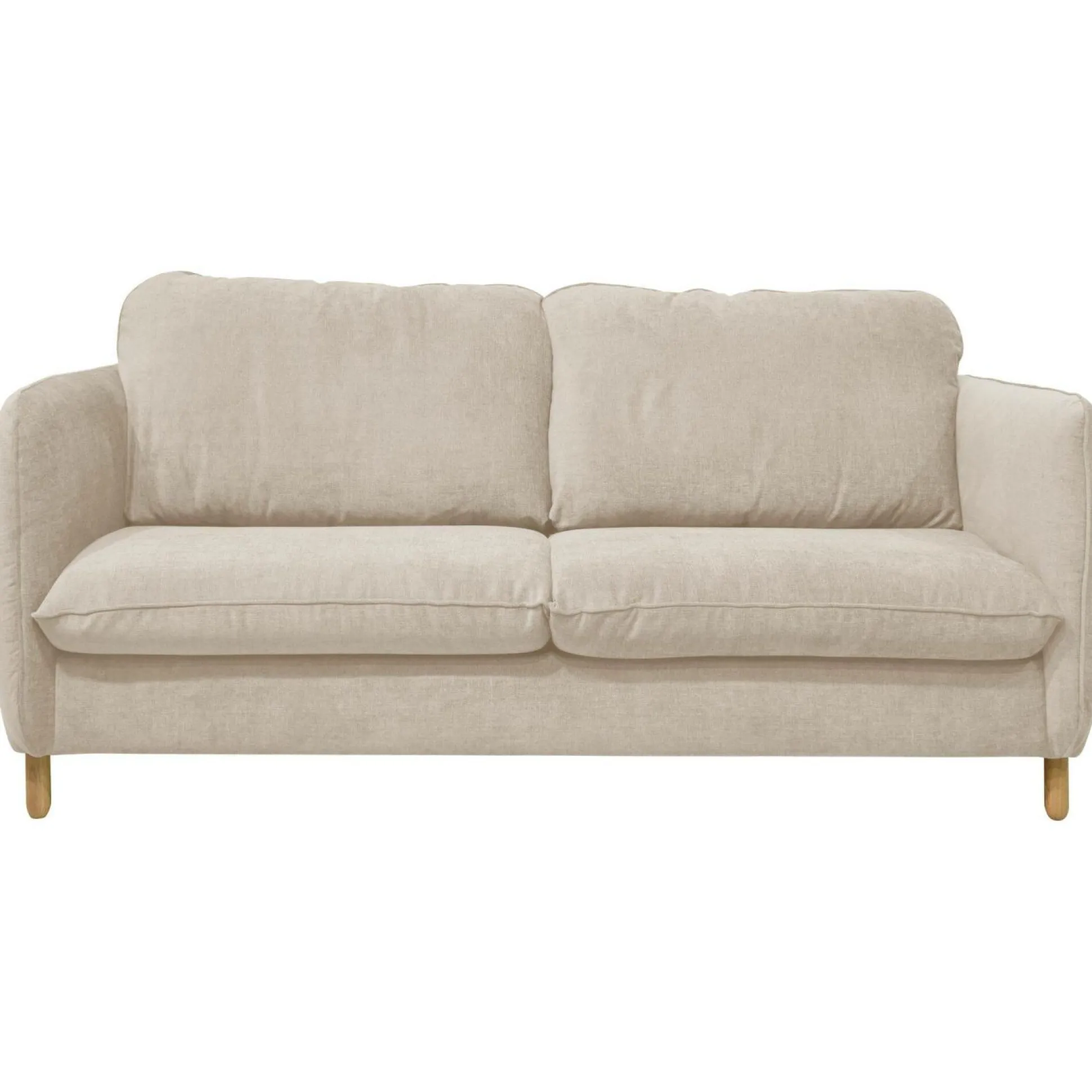 Canapé tissu chenillé Portimo - Ecru