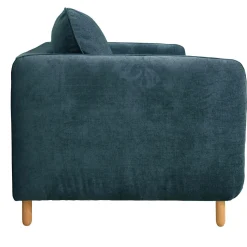 Canapé tissu chenillé Portimo - Bleu