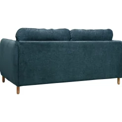 Canapé tissu chenillé Portimo - Bleu