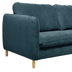 Canapé tissu chenillé Portimo - Bleu