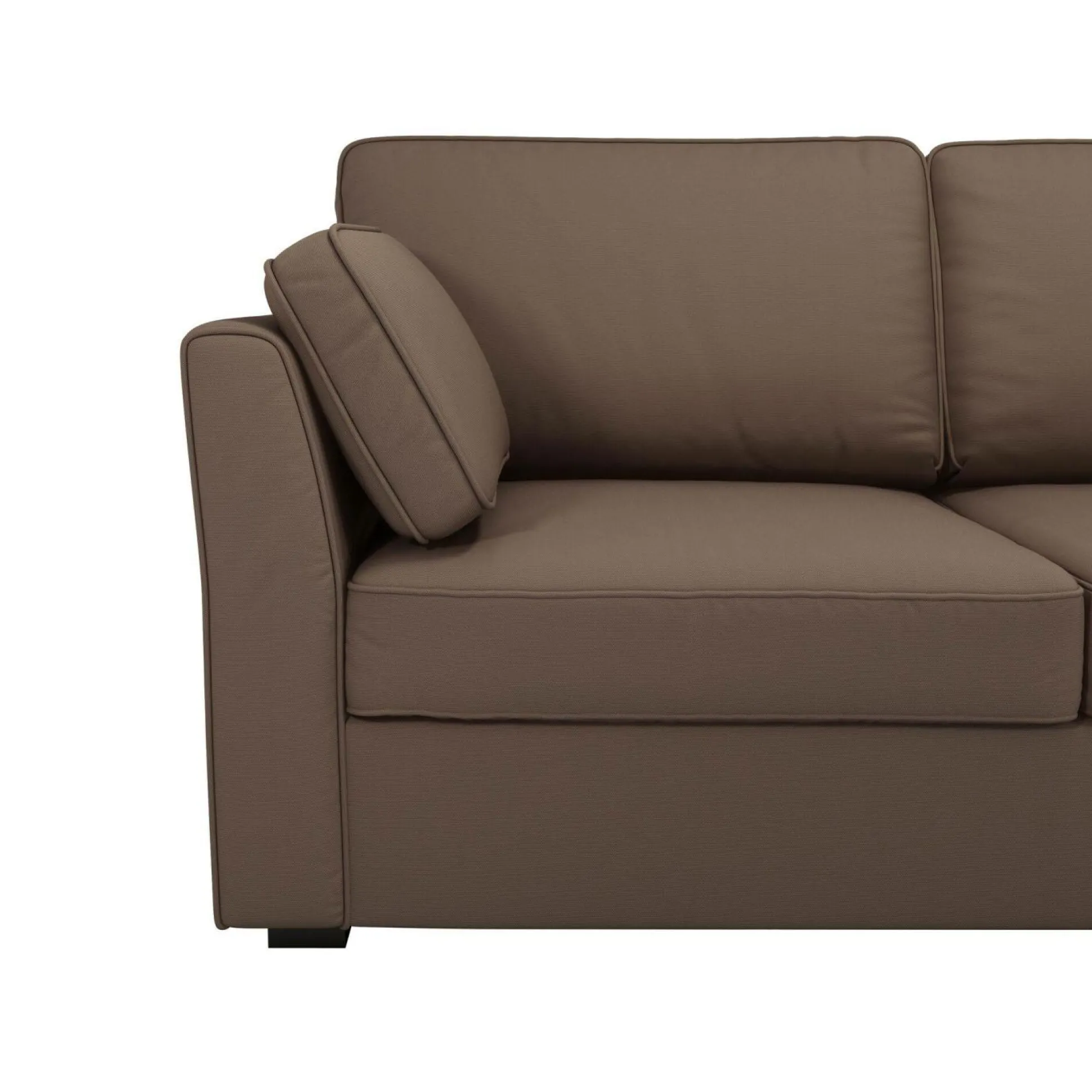 Canapé tissu coton déhoussable Marbella - Taupe - 2 places
