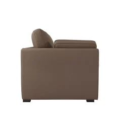 Canapé tissu coton déhoussable Marbella - Taupe - 4 places