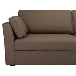 Canapé tissu coton déhoussable Marbella - Taupe - 4 places