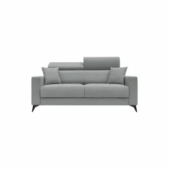 Canapé tissu déhoussable Alden - Gris - Grand 2 places