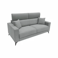 Canapé tissu déhoussable Alden - Gris - Grand 2 places
