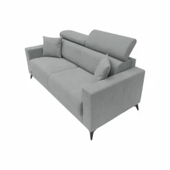 Canapé tissu déhoussable Alden - Gris - Grand 2 places