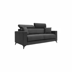 Canapé tissu déhoussable Alden - Anthracite - Grand 2 places
