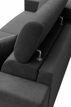 Canapé tissu déhoussable Alden - Anthracite - Grand 2 places