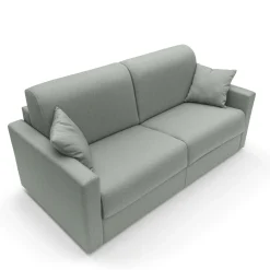 Canapé tissu déhoussable Aubin - Gris - Grand 2 places