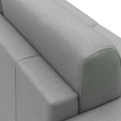 Canapé tissu déhoussable Aubin - Gris - Grand 2 places