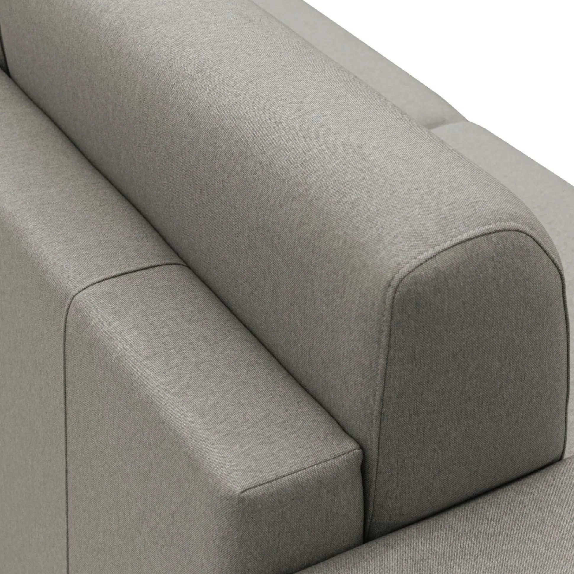 Canapé tissu déhoussable Aubin - Taupe - 3 places