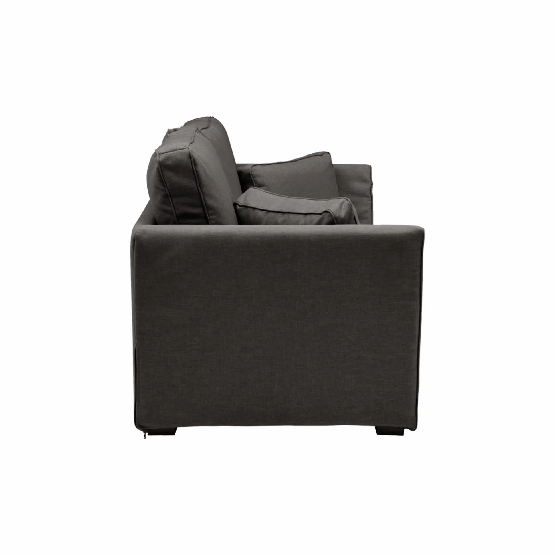 Canapé tissu déhoussable Marbella - Gris Anthracite - 2 places