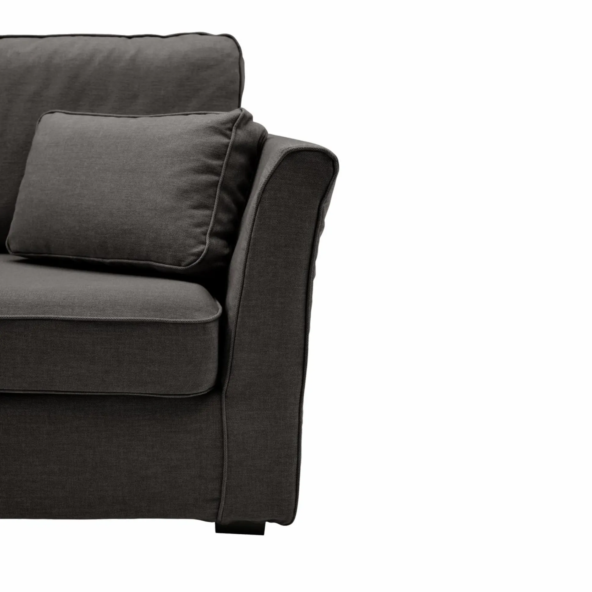 Canapé tissu déhoussable Marbella - Gris Anthracite - 2 places