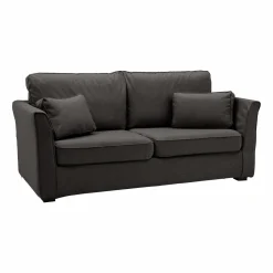 Canapé tissu déhoussable Marbella - Gris Anthracite - 3 places