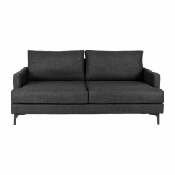 Canapé tissu déhoussable Merlin - Anthracite - 3 places